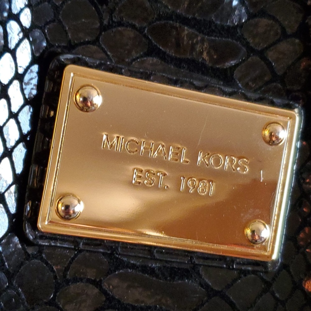 MICHAEL KORS Black Python Style Notebook Cover‎ w… - image 7